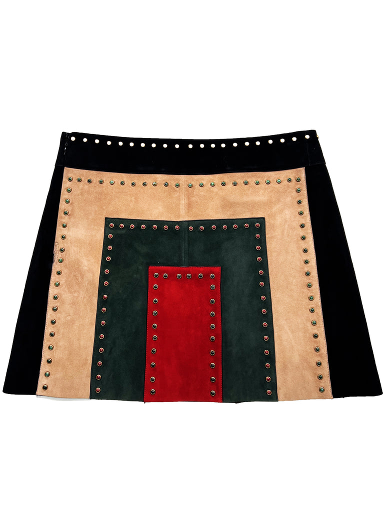 plaisir palace valentino vintage jupe skirt cuir leather best vintage paris 