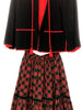 veste velours vintage yves saint laurent noir et rouge plaisir palace paris