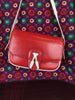 CELINE @ red and white leather handbagplaisirpalace the high-end vintage boutique Paris 3 luxury thrift store second hand vintage