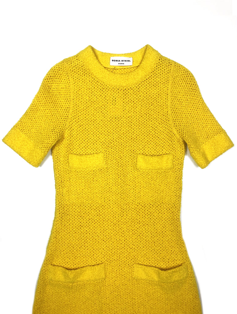 yellow knitted sonia rykiel dress plaisir palace the high-end vintage boutique Paris second-hand luxury second-hand second-hand clothing store