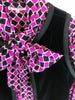 ysl saint laurent vintage silk blouse harlequin pink luxury parisian style second hand vaage shop