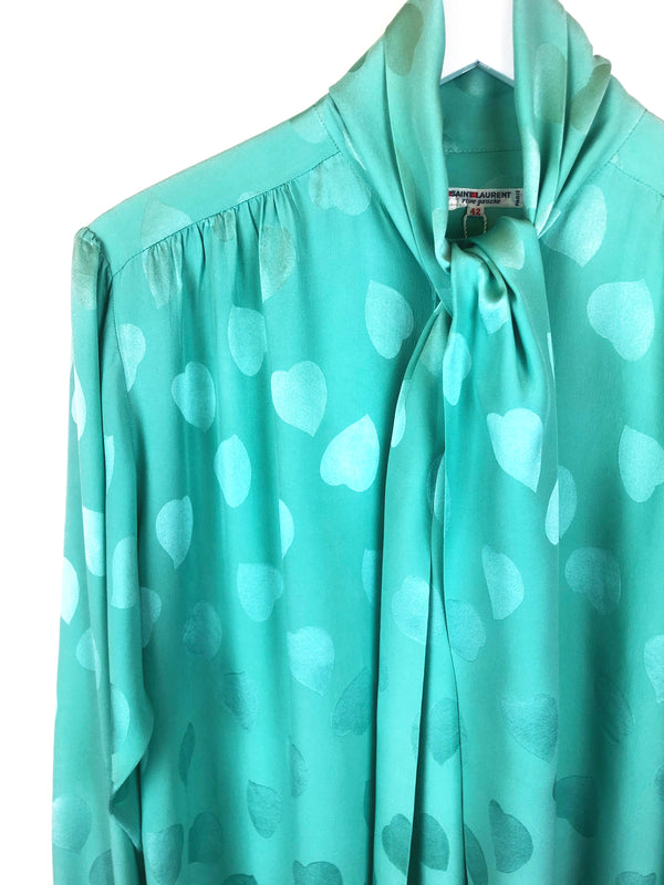 vintage silk blouse ysl saint laurent rive gauche paris store plaisir palace 