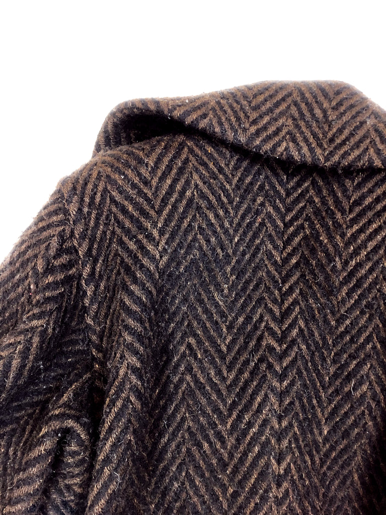 alaia vintage detail dos et col manteau laine