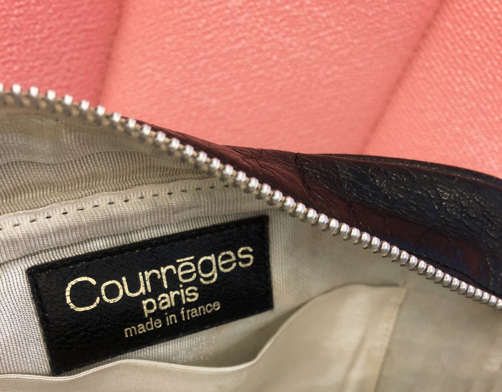 Courrèges Vintage leather bag - Plaisir Palace Paris- plaisirpalace