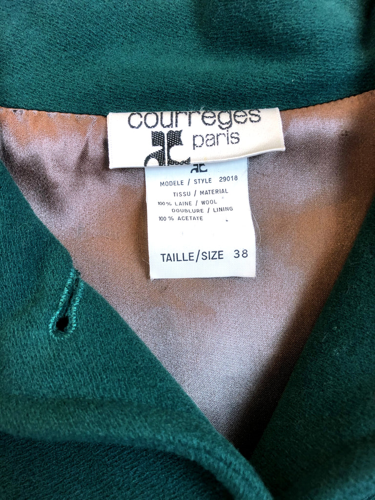Courreges vintage coat label detail plaisirpalace.fr
