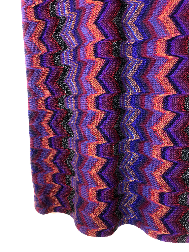 detail robe laine violette plaisir palace la boutique vintage haut de gamme Paris friperie luxe depot-vente seconde-main