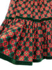 vintage saint laurent wool skirt in scottish checks with green velvet ribbon at plaisirpalace.fr