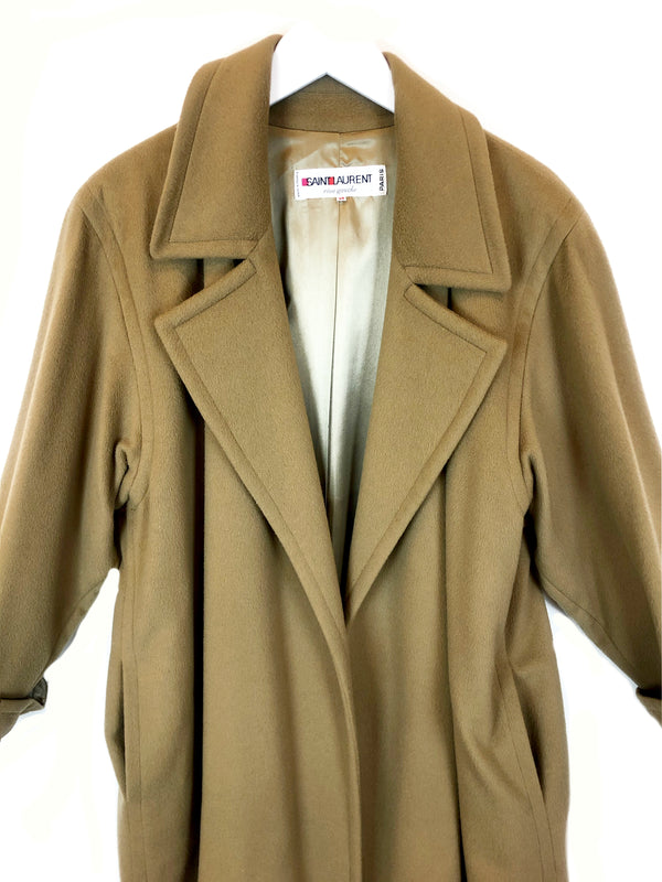 saint laurent vintage brown wool coat at plaisirpalace. Fr
